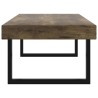 Table basse Marron foncé et noir 120x60x40 cm MDF et fer 