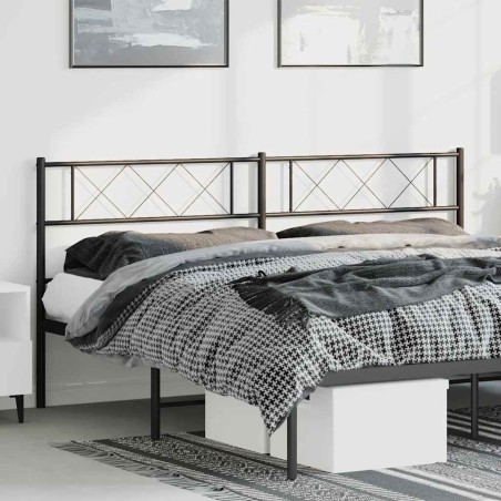 Tête de lit métal noir 193 cm 