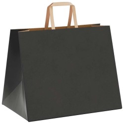 Sacs en papier 50 pcs avec poignées noir 32x22x24 cm 