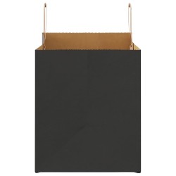 Sacs en papier 50 pcs avec poignées noir 32x22x24 cm 