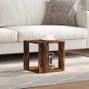 Table basse chêne fumé 32x32x30 cm bois d'ingénierie 
