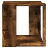 Table basse chêne fumé 32x32x30 cm bois d'ingénierie 