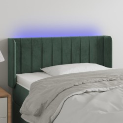 Tête de lit à LED Vert foncé 103x16x78/88 cm Velours 
