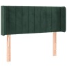 Tête de lit à LED Vert foncé 103x16x78/88 cm Velours 