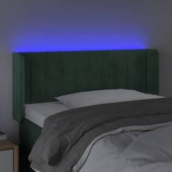 Tête de lit à LED Vert foncé 103x16x78/88 cm Velours 