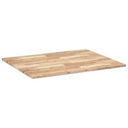 Dessus de table rectangulaire 100x80x2 cm bois massif d'acacia 