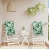 Coussins de chaise à dossier haut lot de 2 modèle de feuille 
