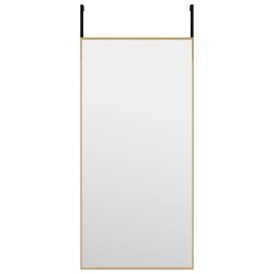 Miroir de porte Doré 30x60 cm Verre et aluminium 