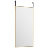 Miroir de porte Doré 30x60 cm Verre et aluminium 