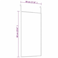 Miroir de porte Doré 30x60 cm Verre et aluminium 