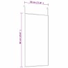 Miroir de porte Doré 30x60 cm Verre et aluminium 