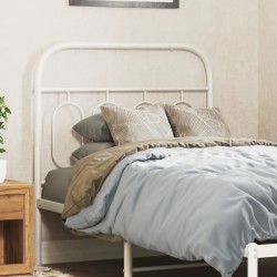 Tête de lit métal blanc 80 cm 