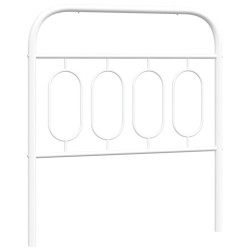 Tête de lit métal blanc 80 cm 