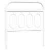 Tête de lit métal blanc 80 cm 