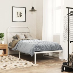 Tête de lit métal blanc 80 cm 