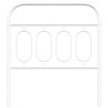 Tête de lit métal blanc 80 cm 