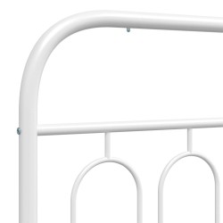 Tête de lit métal blanc 80 cm 