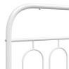 Tête de lit métal blanc 80 cm 