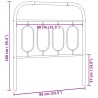 Tête de lit métal blanc 80 cm 