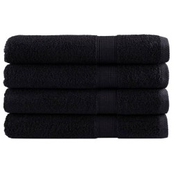 Serviettes de sauna de qualité supérieure SOLUND 4 pcs noir 