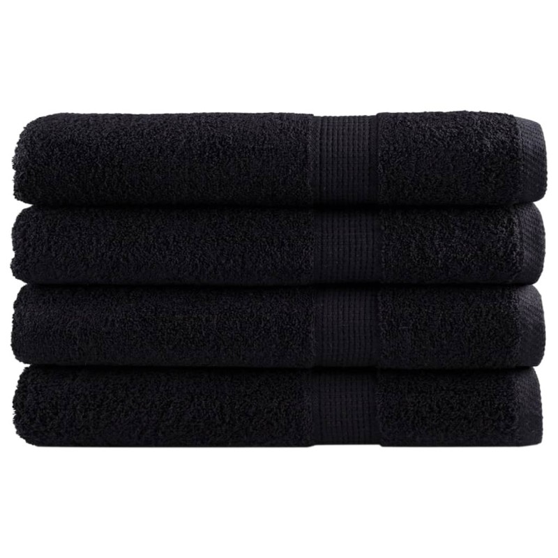 Serviettes de sauna de qualité supérieure SOLUND 4 pcs noir 