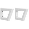 Supports d'étagères pour lavabo 2 pcs blanc trapèze acier 