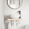 Supports d'étagères pour lavabo 2 pcs blanc trapèze acier 