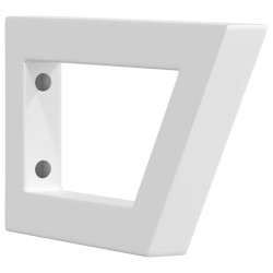 Supports d'étagères pour lavabo 2 pcs blanc trapèze acier 