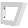 Supports d'étagères pour lavabo 2 pcs blanc trapèze acier 