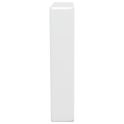 Supports d'étagères pour lavabo 2 pcs blanc trapèze acier 
