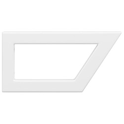 Supports d'étagères pour lavabo 2 pcs blanc trapèze acier 