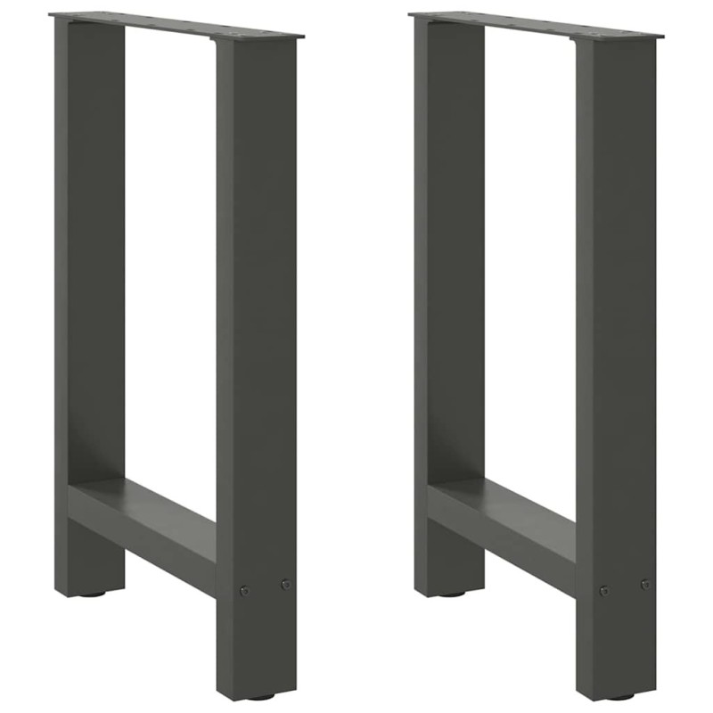 Pieds de table à manger Anthracite 2 pièces 50 x (72-73) cm Acier 