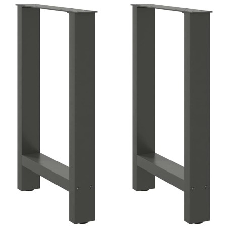 Pieds de table à manger Anthracite 2 pièces 50 x (72-73) cm Acier 