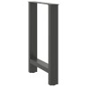 Pieds de table à manger Anthracite 2 pièces 50 x (72-73) cm Acier 