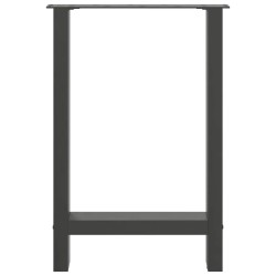 Pieds de table à manger Anthracite 2 pièces 50 x (72-73) cm Acier 