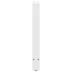 Pieds de table à manger Blanc 2 pièces 50 x (72-73) cm Acier 