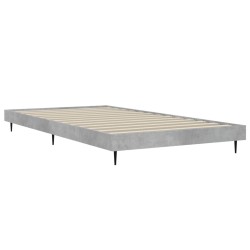 Cadre de lit sans matelas gris béton 90x190 cm 