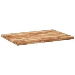 Dessus de table rectangulaire 80x70x4 cm bois massif d'acacia 