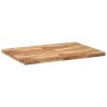 Dessus de table rectangulaire 80x70x4 cm bois massif d'acacia 