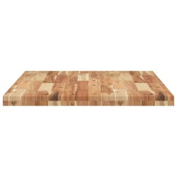 Dessus de table rectangulaire 80x70x4 cm bois massif d'acacia 