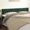 Têtes de lit 2 pcs Vert foncé 90x7x78/88 cm Velours 