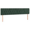 Têtes de lit 2 pcs Vert foncé 90x7x78/88 cm Velours 