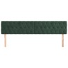 Têtes de lit 2 pcs Vert foncé 90x7x78/88 cm Velours 