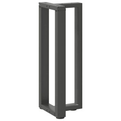 Pieds de table console en T, 2 pièces, anthracite, 25 x 28 x (72-73) cm, acier 