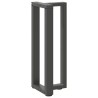 Pieds de table console en T, 2 pièces, anthracite, 25 x 28 x (72-73) cm, acier 