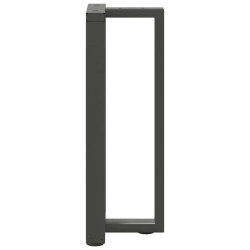 Pieds de table console en T, 2 pièces, anthracite, 25 x 28 x (72-73) cm, acier 