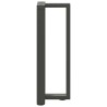 Pieds de table console en T, 2 pièces, anthracite, 25 x 28 x (72-73) cm, acier 