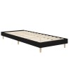 Cadre de lit sans matelas noir 75x190 cm bois ingénierie 