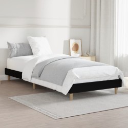 Cadre de lit sans matelas noir 75x190 cm bois ingénierie 