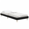 Cadre de lit sans matelas noir 75x190 cm bois ingénierie 